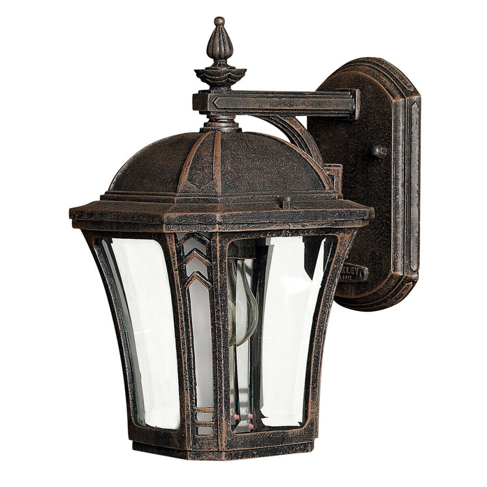 Loops Outdoor Ip44 Wall Sconce Mocha Led E27 60W Bulb External Light