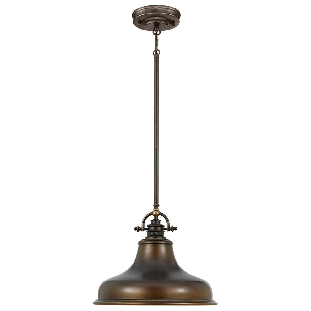 1 Bulb Ceiling Pendant Light Fitting Palladian Bronze LED E27 100W Bulb