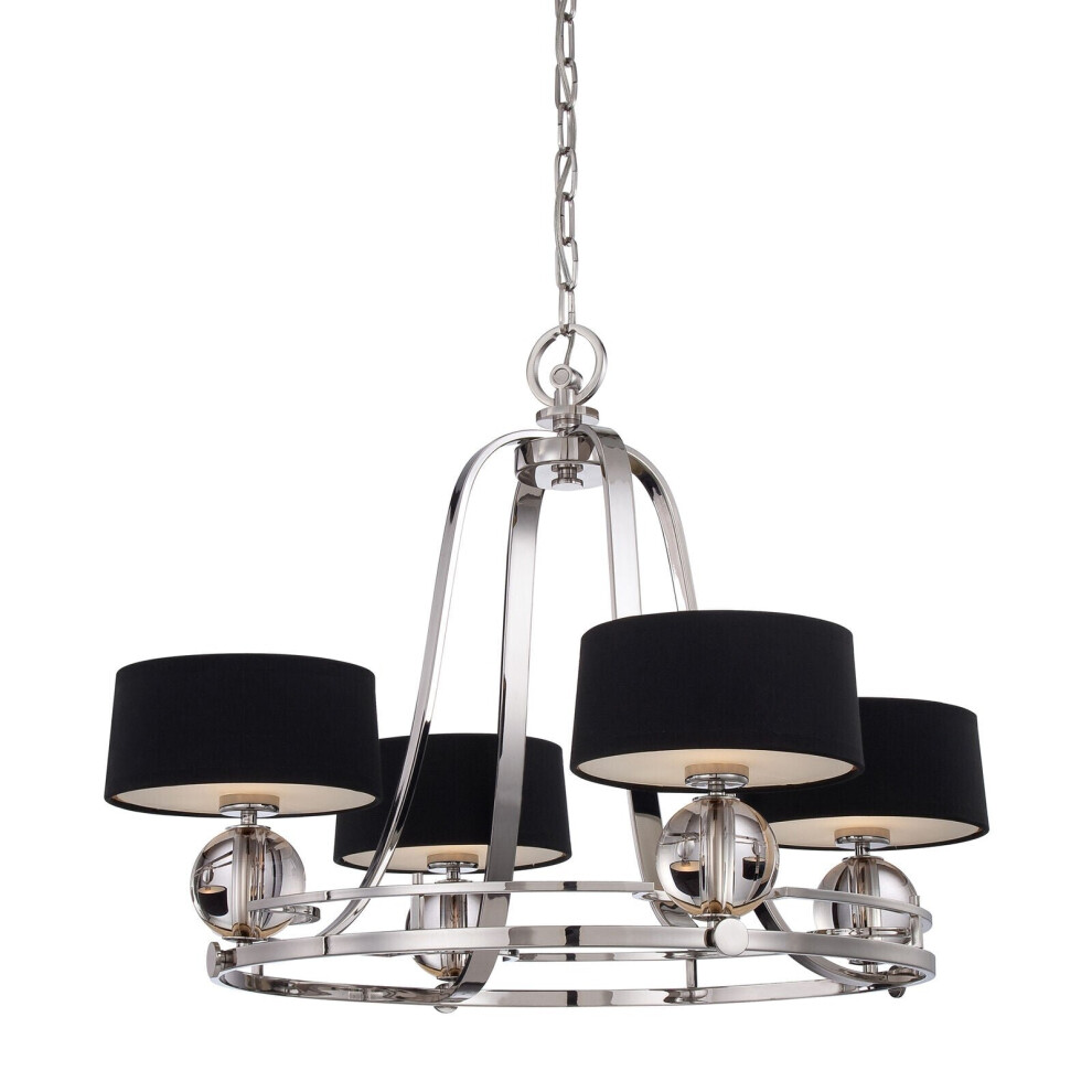 Loops 1 Bulb Chandelier Hanging Pendant Light Imperial Silver Led G9 3.5W Bulb
