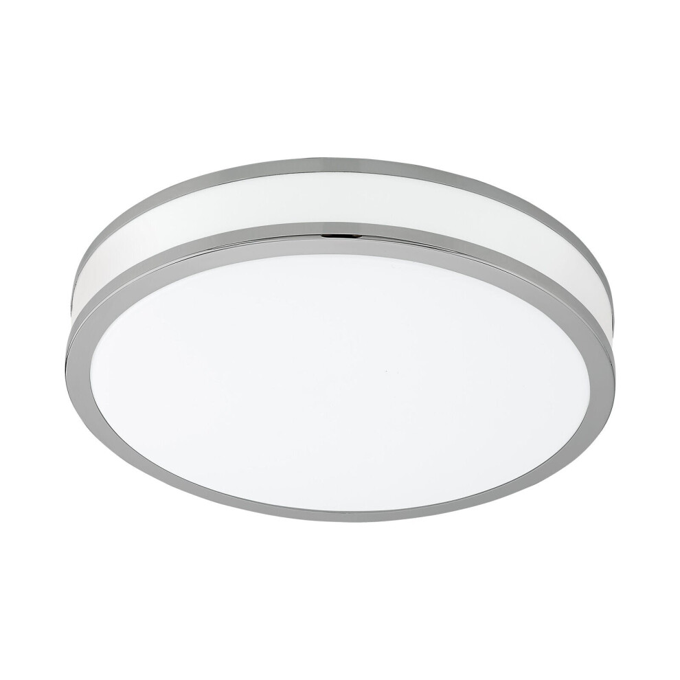 Loops Wall Flush Ceiling Colour Shade Chrome Plastic Bulb Led 18W Light/White