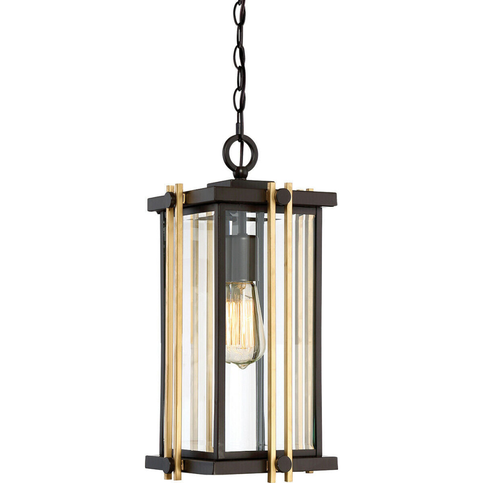 Loops Outdoor Ip44 1 Bulb Chain Lantern Western Led E27 100W Bronze