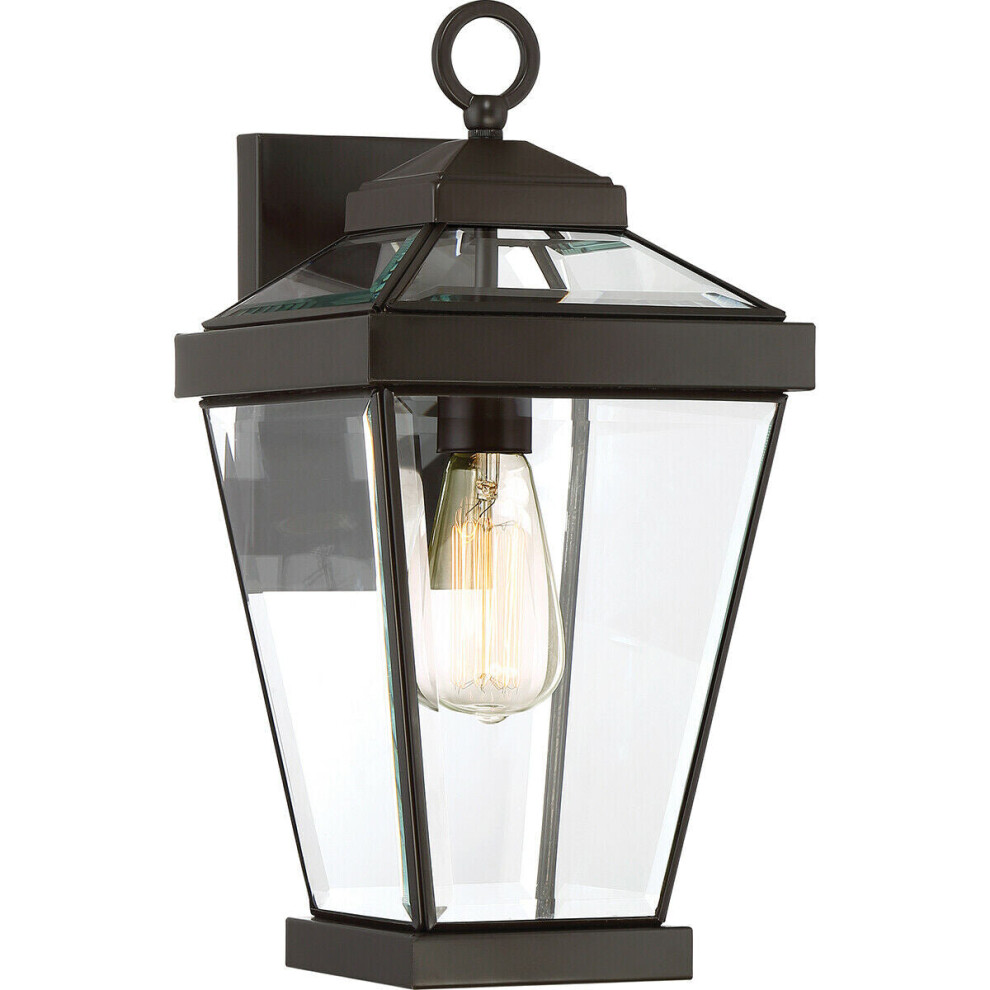Outdoor IP44 1 Bulb Wall Light Lantern Western Bronze LED E27 60W d02333
