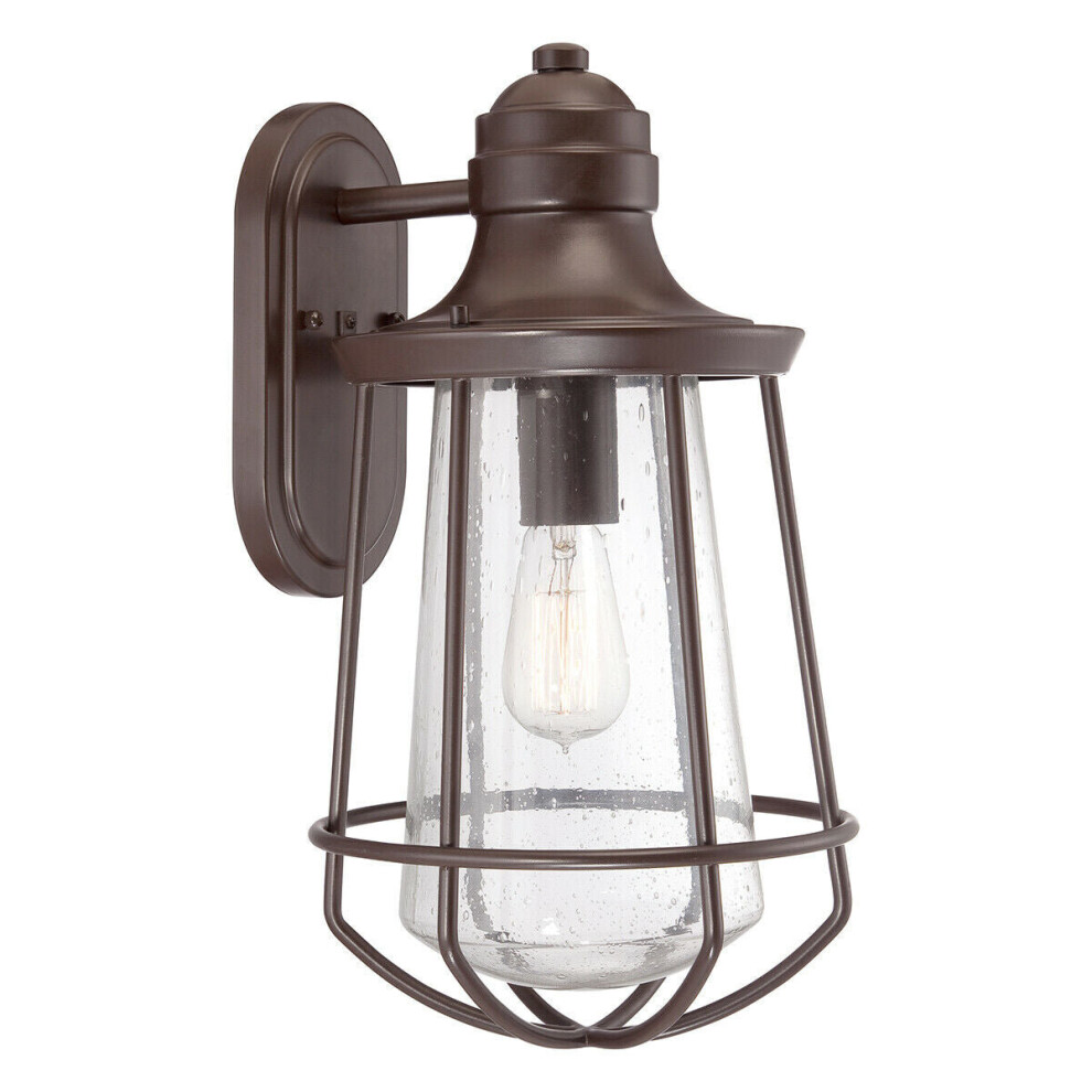 Outdoor IP44 Wall Light Western Bronze LED E27 60W d02299