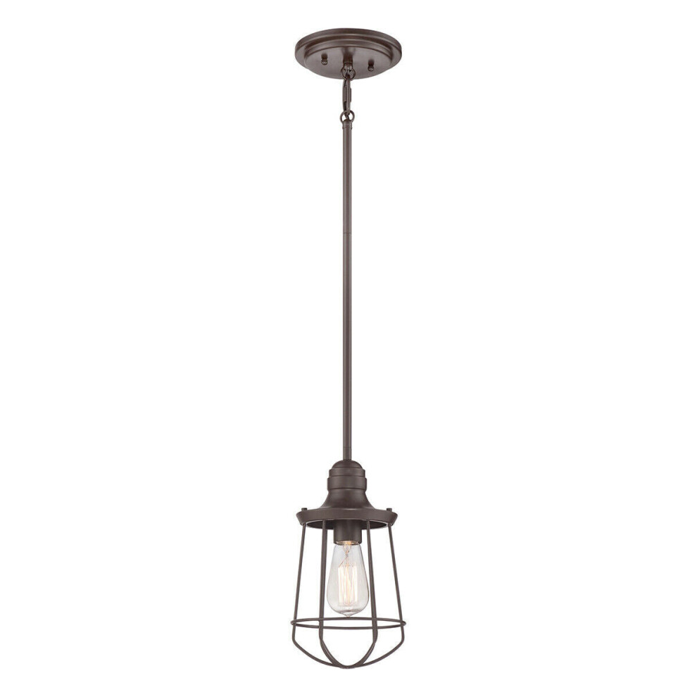 Loops Outdoor 1 Bulb Ceiling Pendant Fitting Western Led E27 60W Light/Bronze