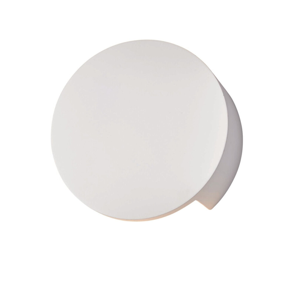 Wall Light White Plaster 2 x 3.4W LED Bulb Included Living Room e10764