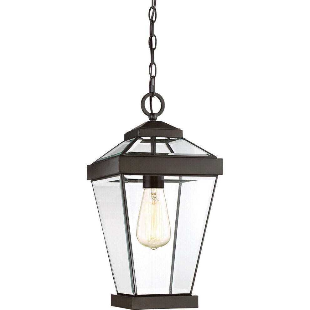 Loops Ip23 1 Bulb Chain Lantern Western Led E27 60W Large Light/Bronze