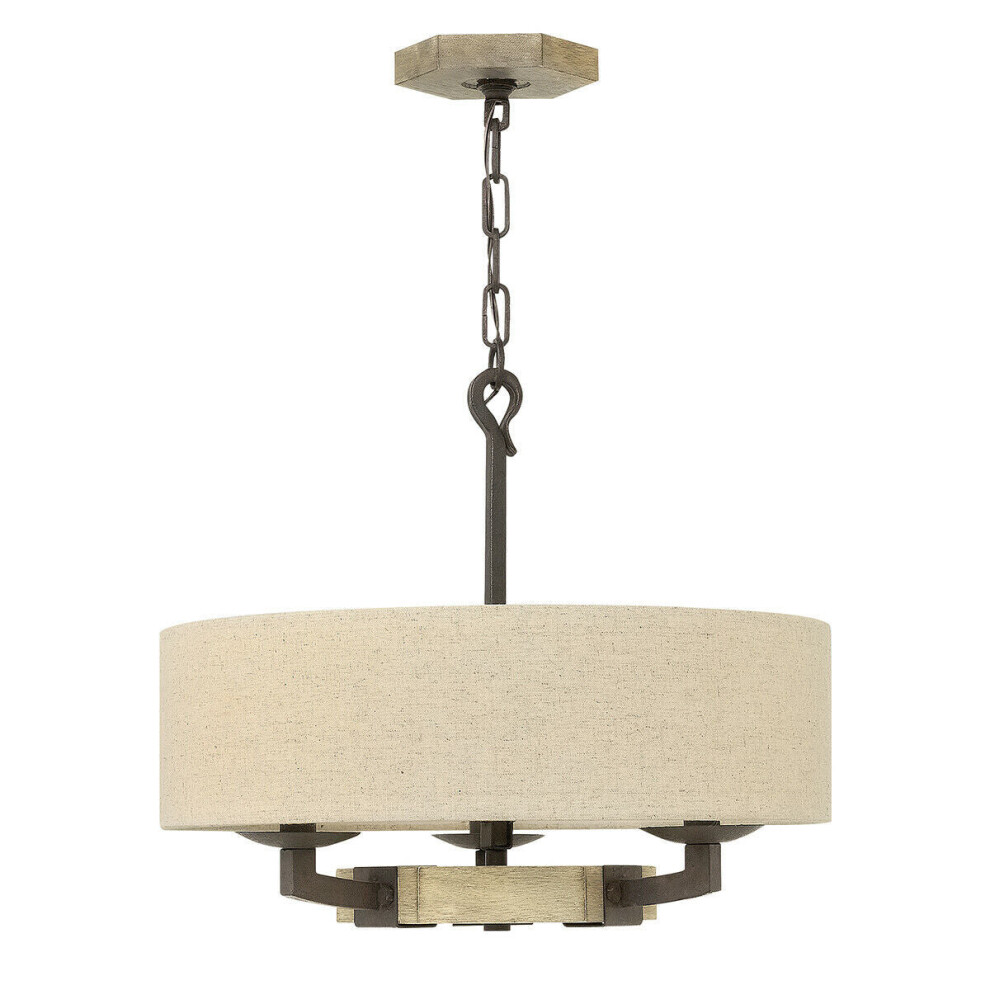 3 Bulb Ceiling Pendant Light Fitting Iron Rust LED E14 60W Bulb