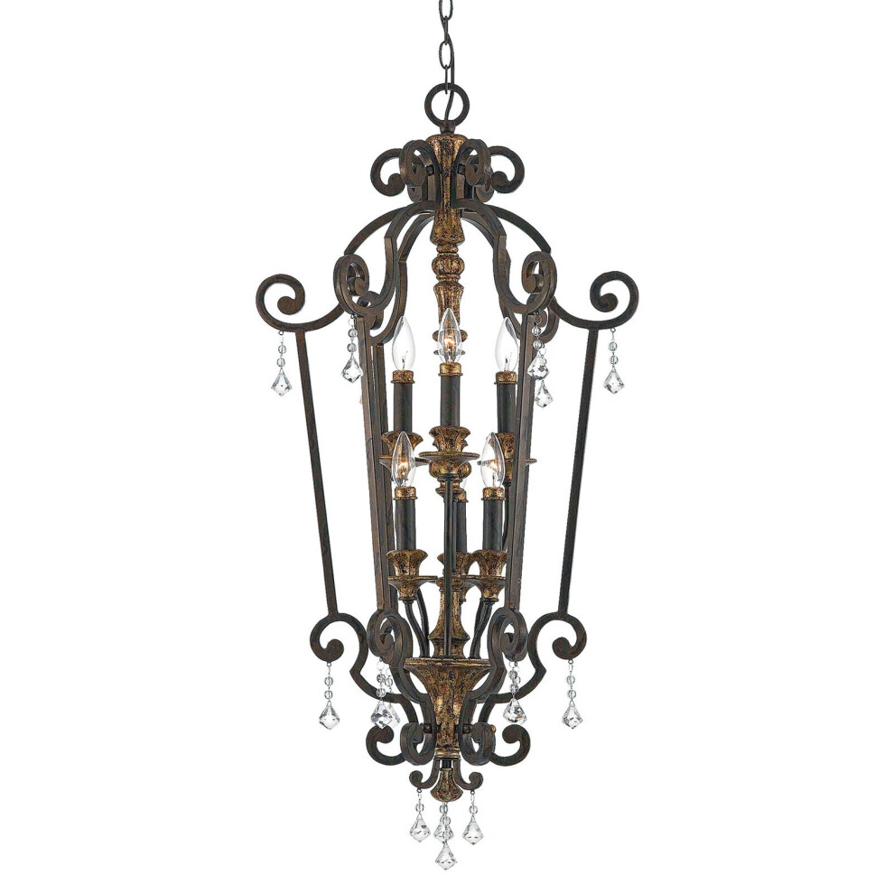 Loops 6 Bulb Chandelier Hanging Pendant Heirloom Led E14 60W Bulb Light