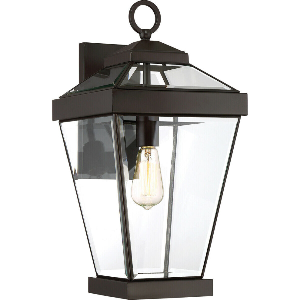 Loops Outdoor Ip44 1 Bulb Wall Lantern Western Led E27 60W D02332 Light/Bronze