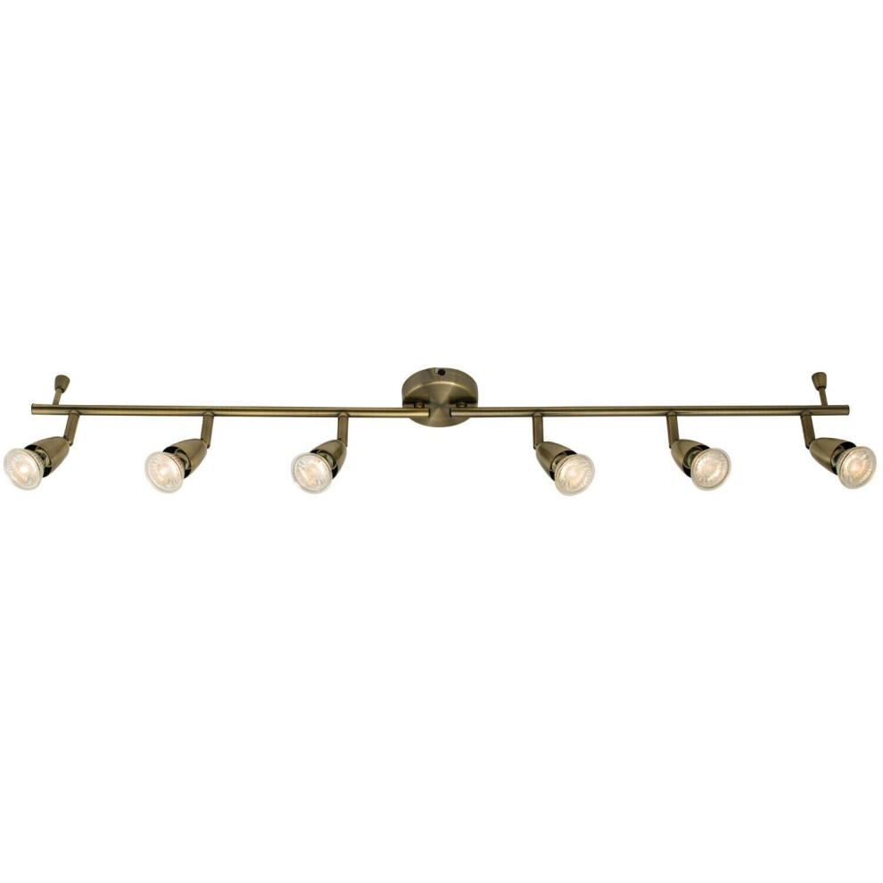 Adjustable Ceiling Spotlight Antique Brass 6 Light Bar Downlight Modern Lamp