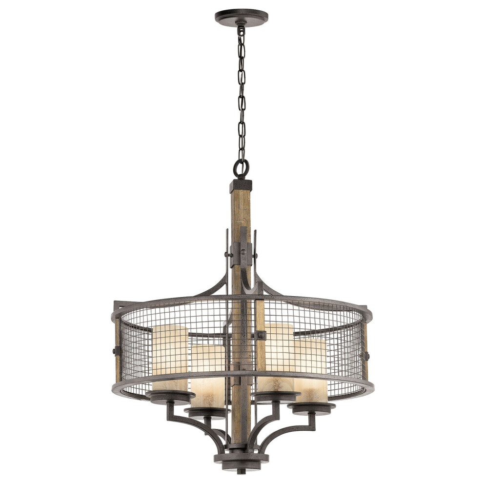 Loops 4 Bulb Chandelier Hanging Pendant Light Anvil Iron Led E27 100W Bulb