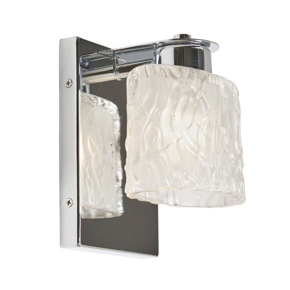 Loops Ip 44 Wall Light Sconce Polished Chrome Led G9 3.5W Bulb
