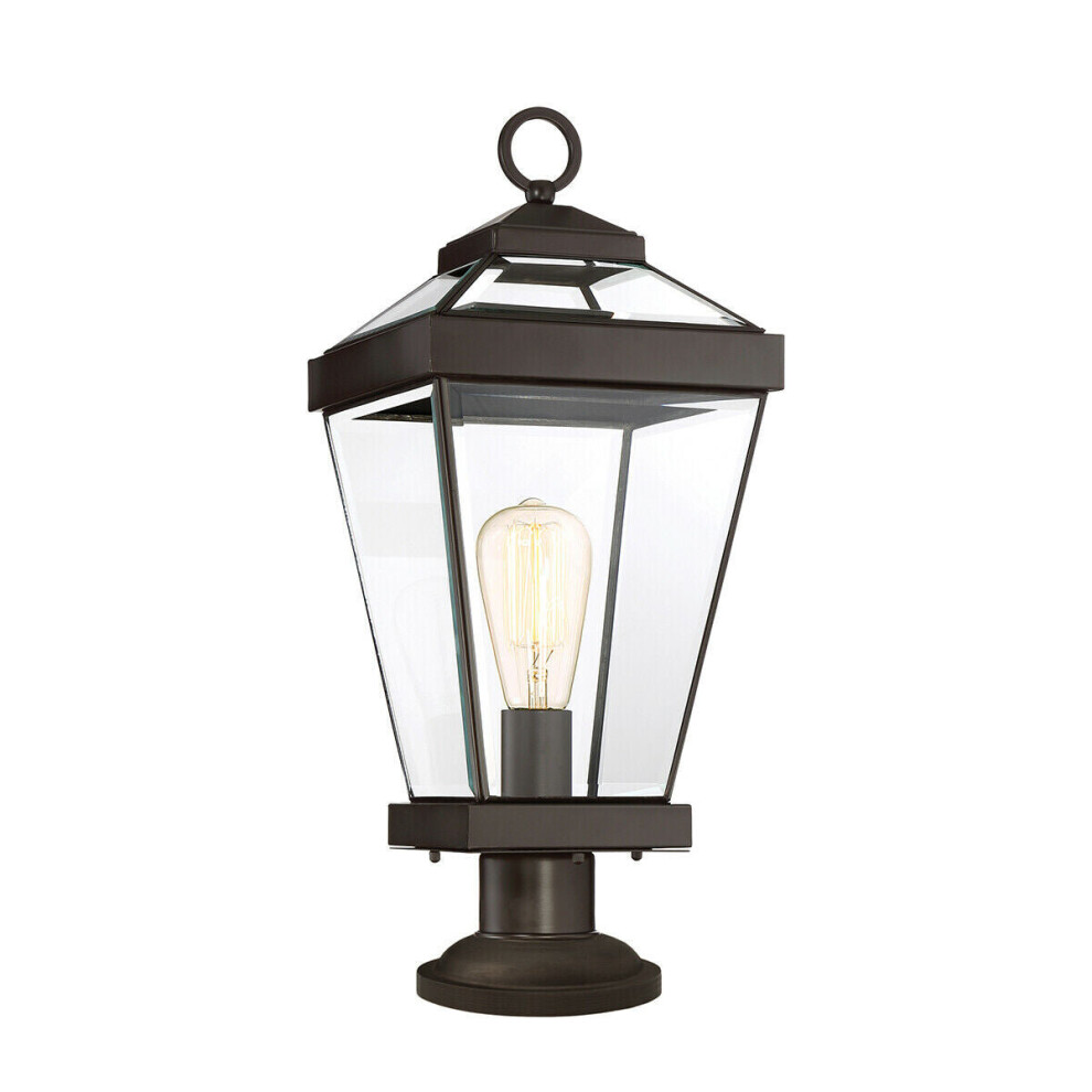 Loops Outdoor Ip44 1 Bulb Wall Ground Pedestal Western Bronze Led E27 60W