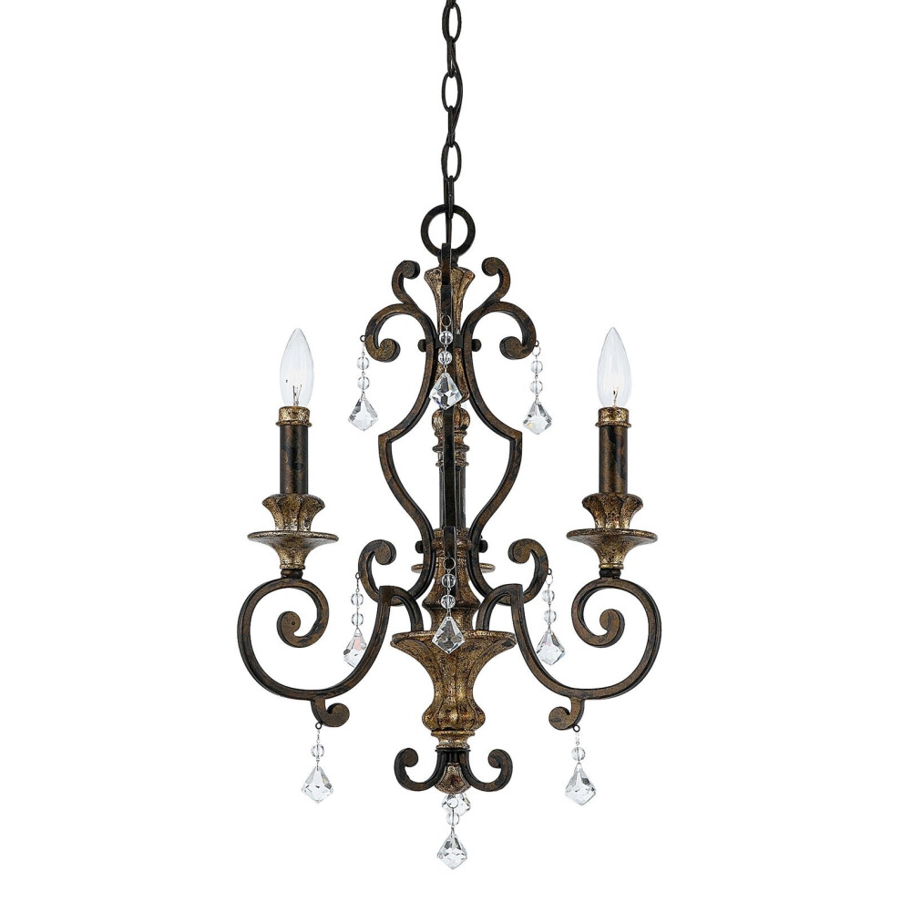 Loops 3 Bulb Chandelier Hanging Pendant Heirloom Led E14 60W Bulb Light