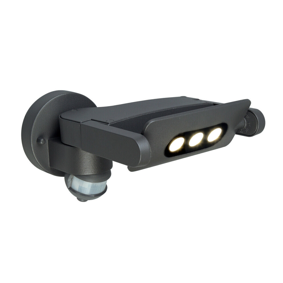 Outdoor IP54 3 Bulb Wall Light Graphite LED 9W d02462-image-OPC-P8WK6TT-NEW