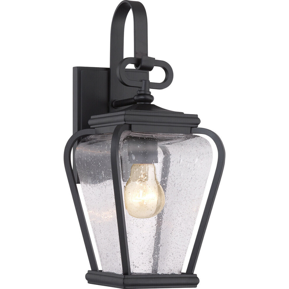 Outdoor IP44 Wall Light Sconce Mystic Black LED E27 60W Bulb External d02331