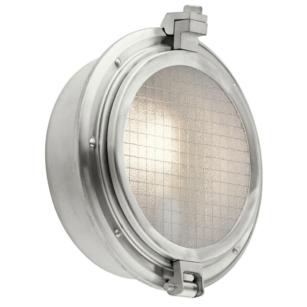 Outdoor IP44 Wall Light Brushed Aluminum LED E27 75W