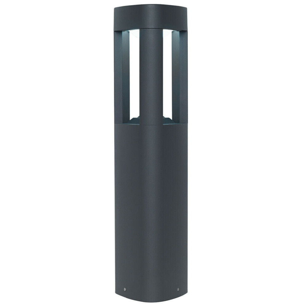 Loops Outdoor Post Bollard Light Grey Triangle Modern Garden Driveway Path Lamp Led