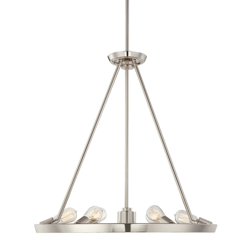 Loops 6 Bulb Chandelier Hanging Pendant Light Imperial Silver Led Gu10 60W Bulb