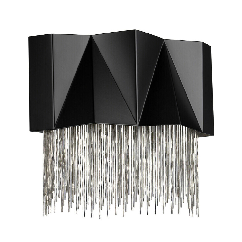 3 Bulb Wall Light Geometric Pendant Layers Satin Black Silver LED G9 3.5W LED