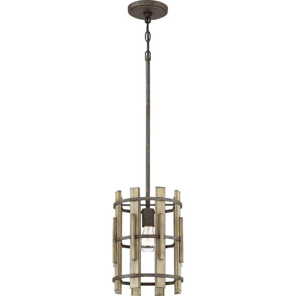 1 Bulb Mini Ceiling Pendant Light Fitting Rustic Black LED E27 100W Bulb