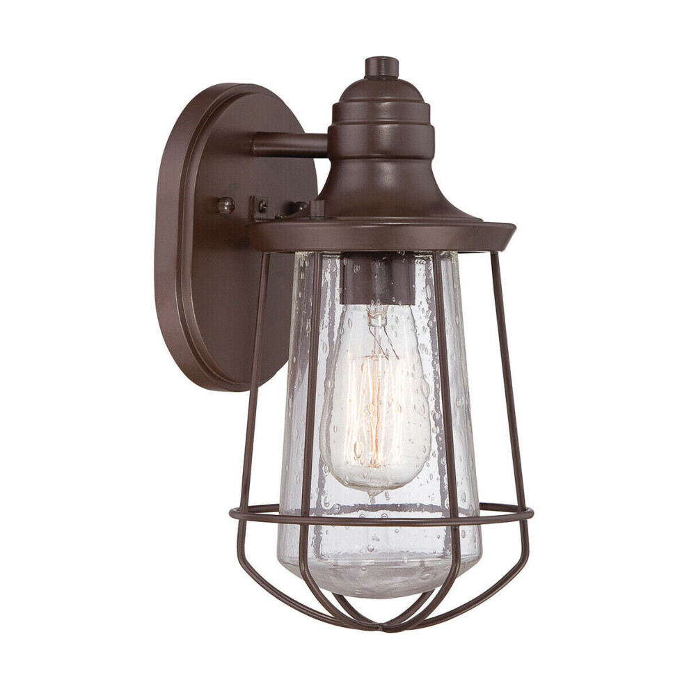 Loops Outdoor Ip44 Wall Light Western Bronze Led E27 60W D02302