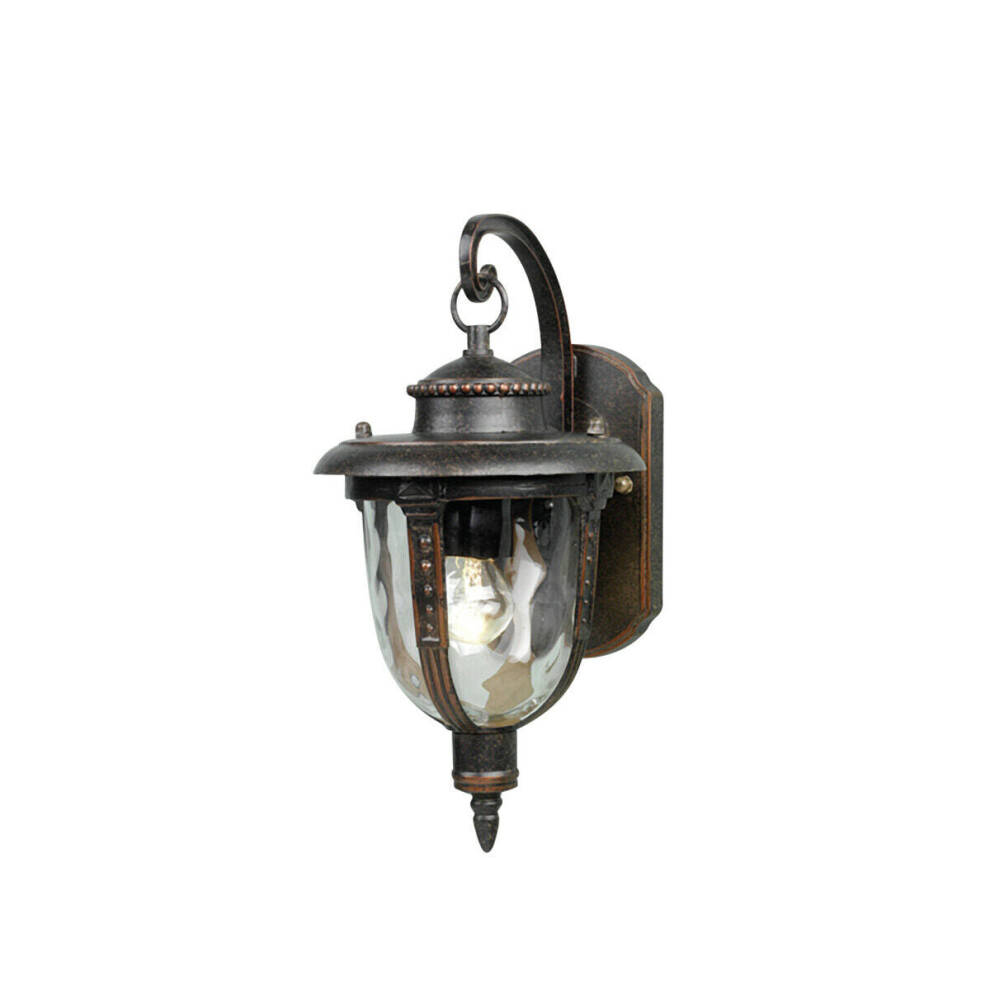 Outdoor IP44 Wall Light Weathered Bronze LED E27 100W d02503