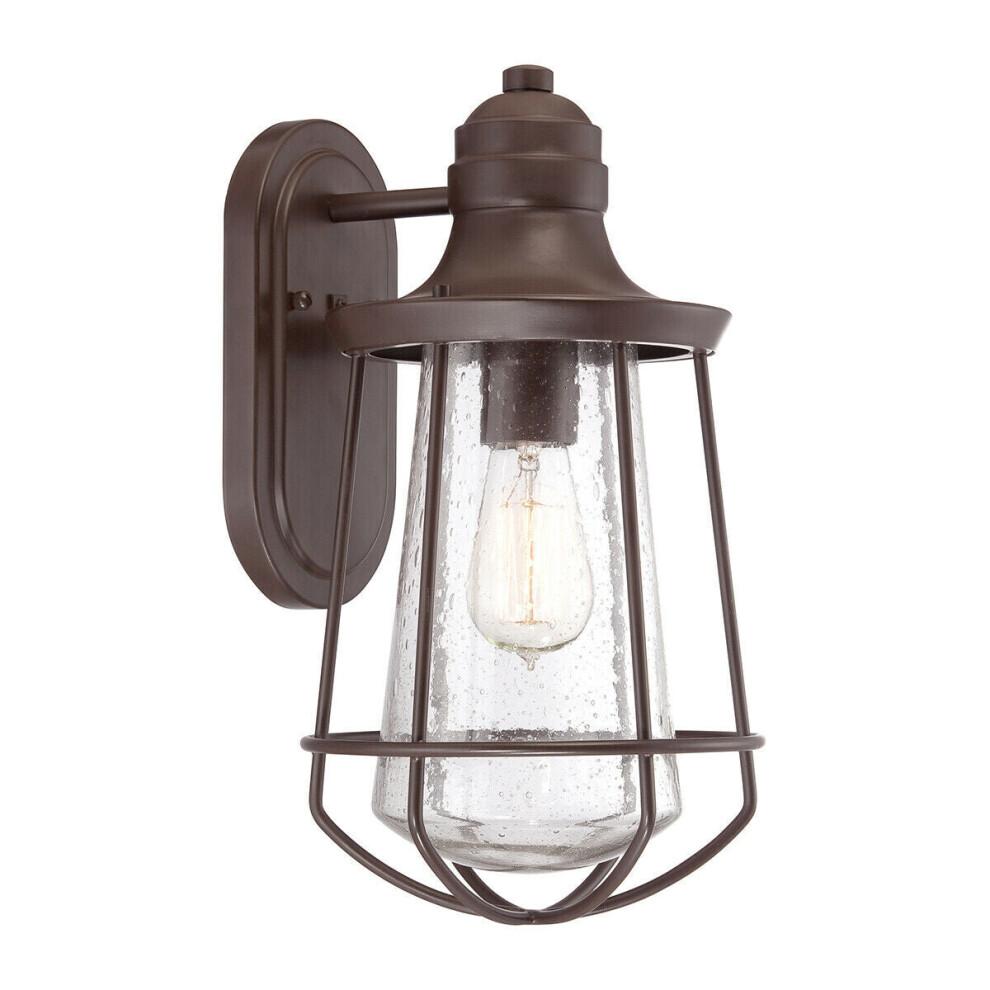 Loops Outdoor Ip44 Wall Light Western Bronze Led E27 60W D02300