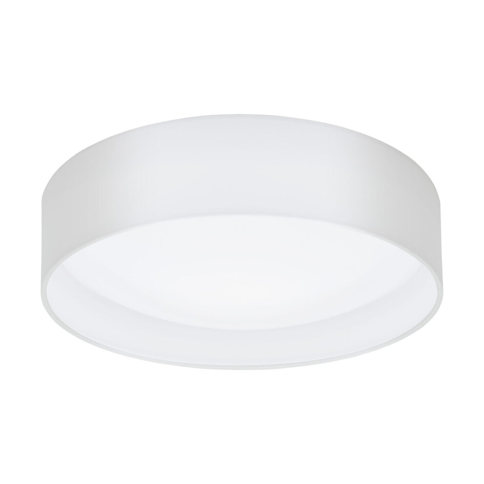 Loops Flush Ceiling Light Colour White Shade White Fabric Bulb Led 11W Included