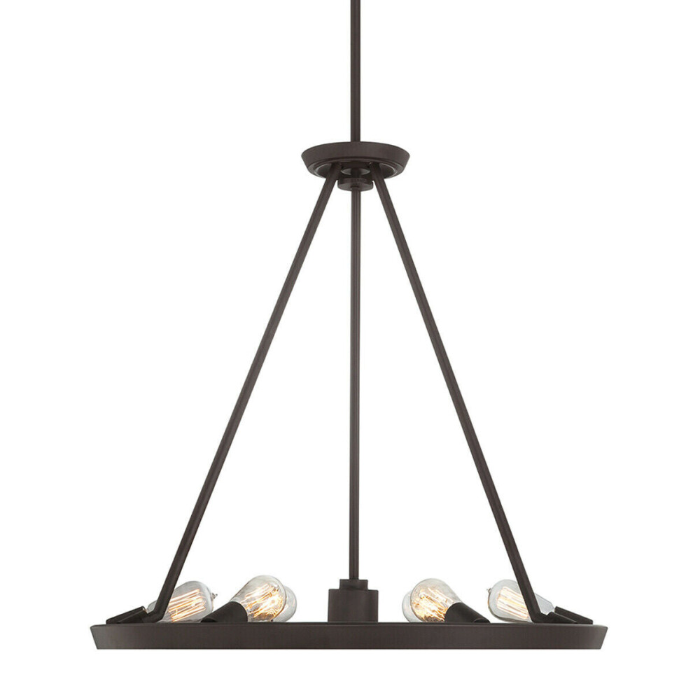 Loops 6 Bulb Chandelier Hanging Pendant Western Led Gu10 60W Bulb Light/Bronze