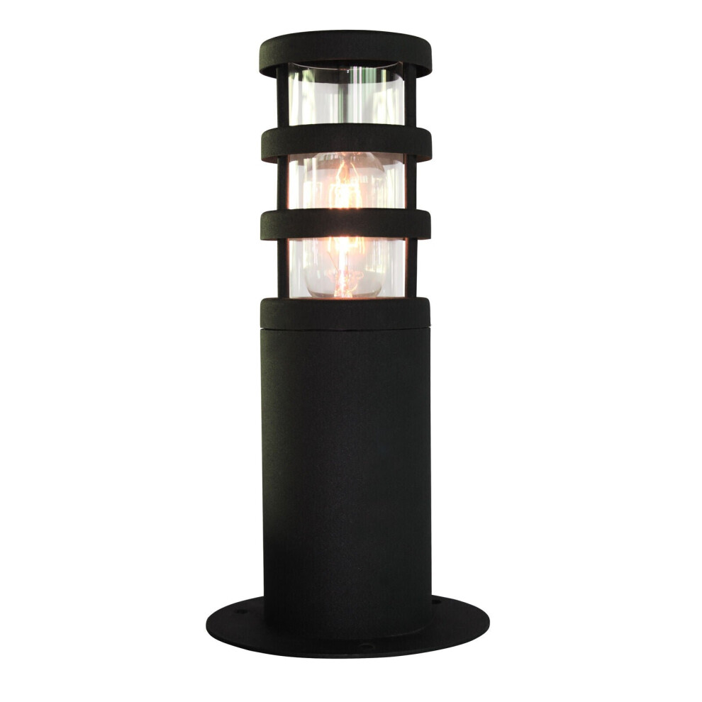 Loops Outdoor Ip44 1 Bulb Wall Ground Pedestal 304 Ss / Black Led E27 60W