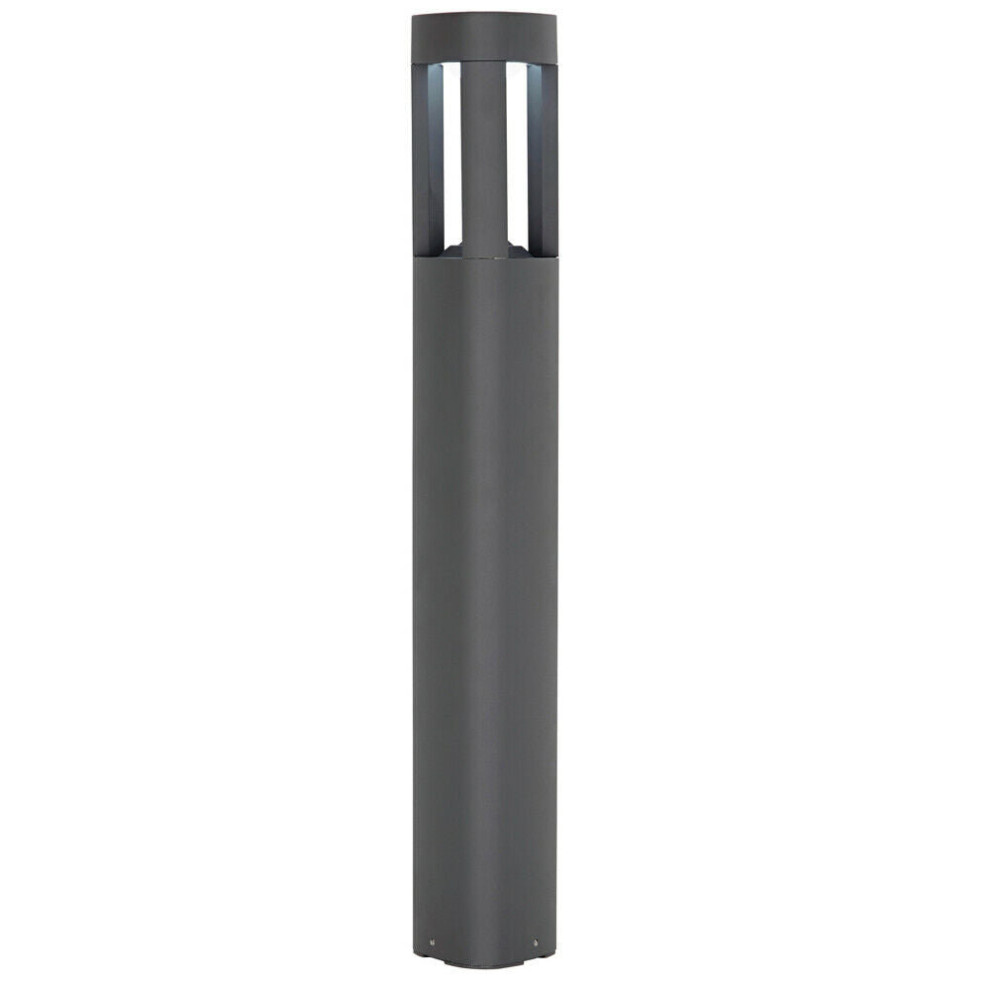Loops Outdoor Post Bollard Light Grey Triangle Ip54 Modern Garden Driveway Lamp Led