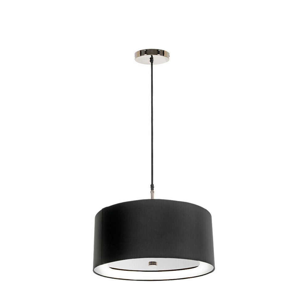 Loops 3 Bulb Ceiling Pendant Light Fitting Black Led E27 60W Bulb