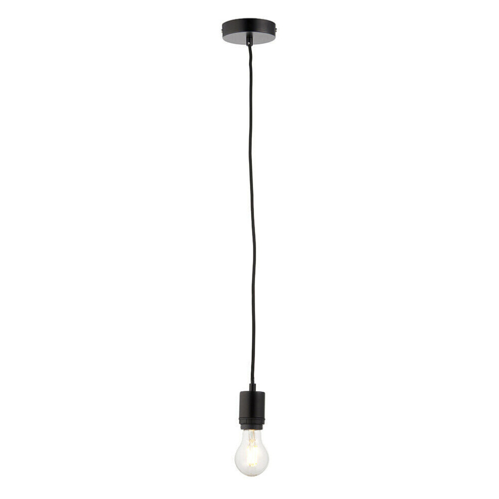 Ceiling Pendant Light Matt Black 40W E27 Dimmable Studio Cable Set