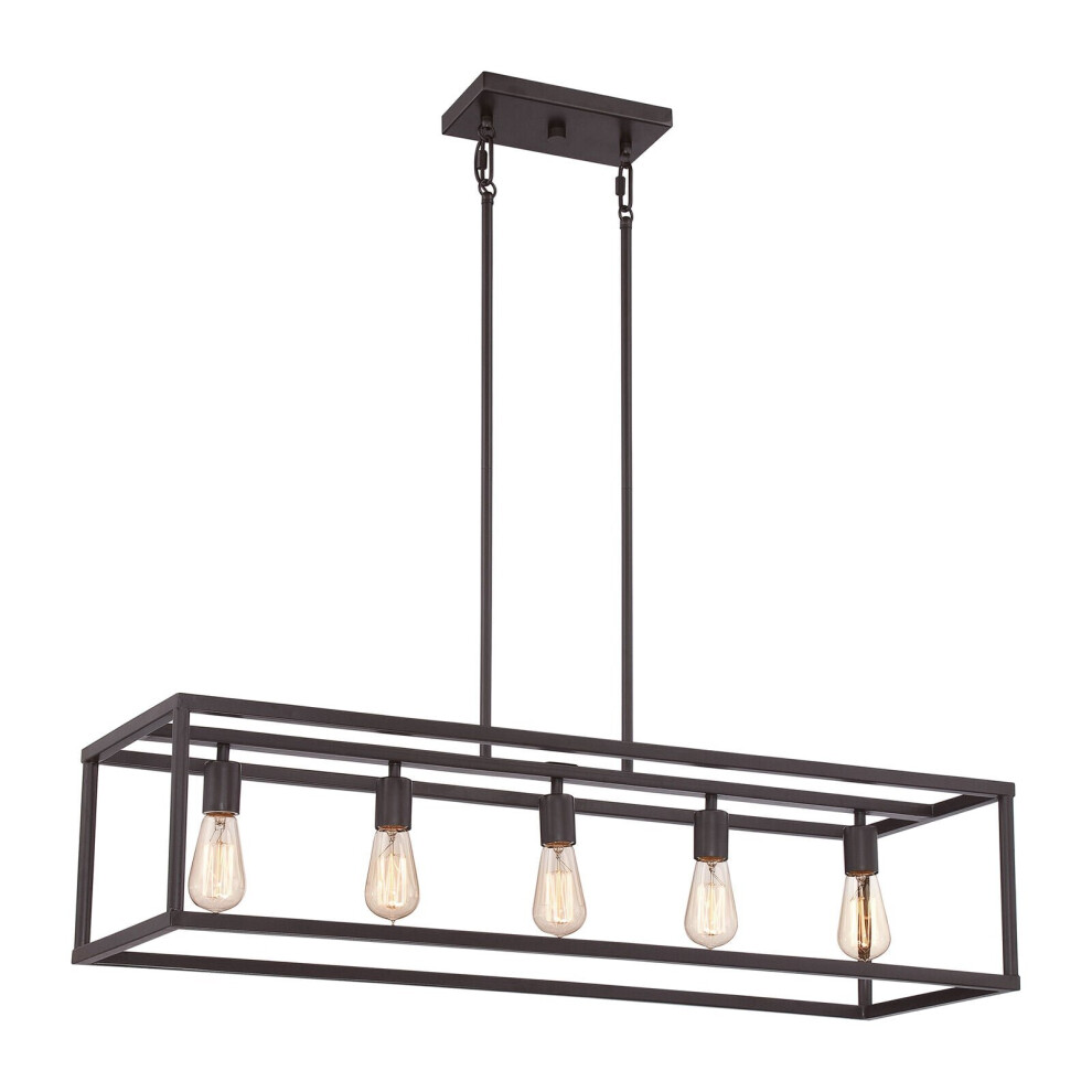 Loops 5 Bulb Chandelier Hanging Pendant Western Led E27 60W Bulb Light/Bronze