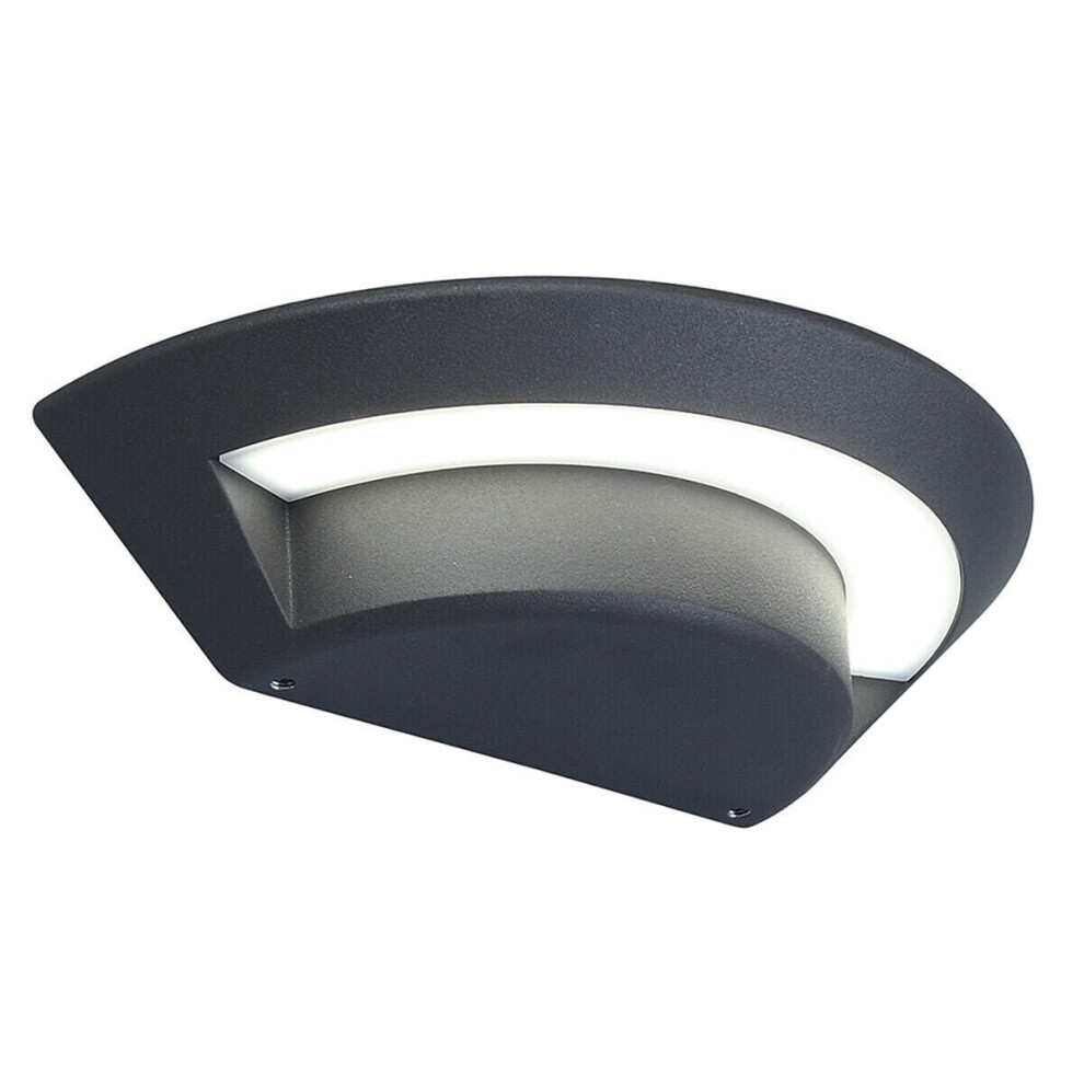 Loops Outdoor Ip54 Wall Light Sconce Graphite Finish Led 7W Bulb Outside External