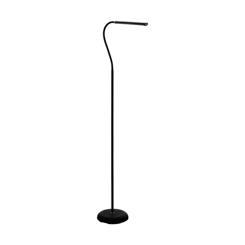 Loops Floor Lamp Light Black Plastic Touch On/Off Dim Dimmable Bulb Led 4.5W Included