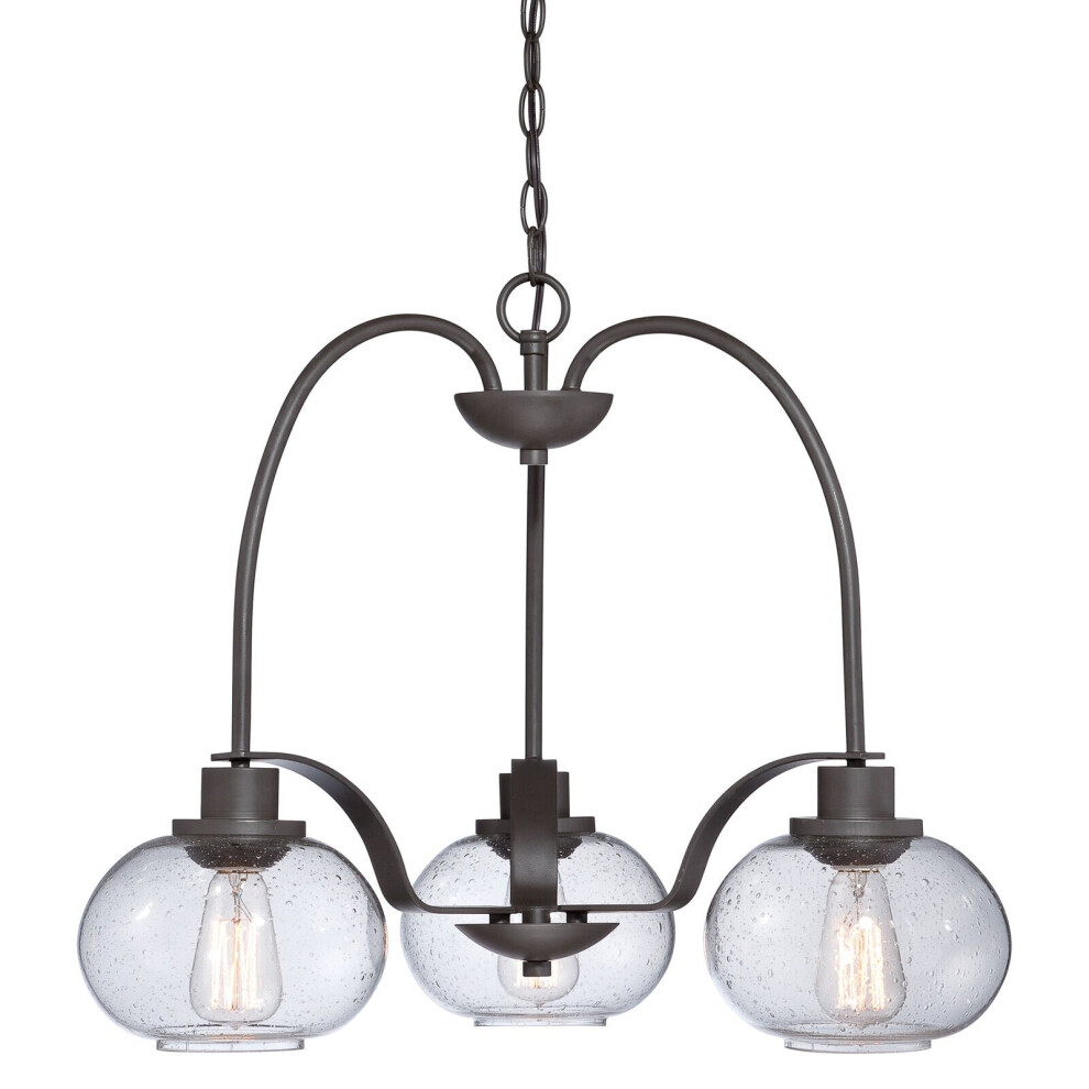 Loops 1 Bulb Chandelier Hanging Pendant Old Led E27 60W Bulb Light/Bronze