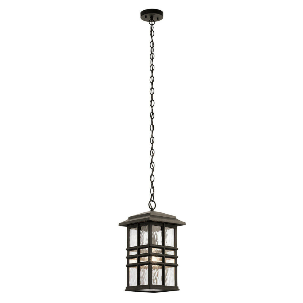 Outdoor IP44 1 Bulb Chain Lantern Olde Bronze LED E27 40W