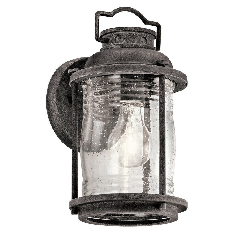 Loops Outdoor Ip44 Wall Weathered Zinc Led E27 60W D01611 Light