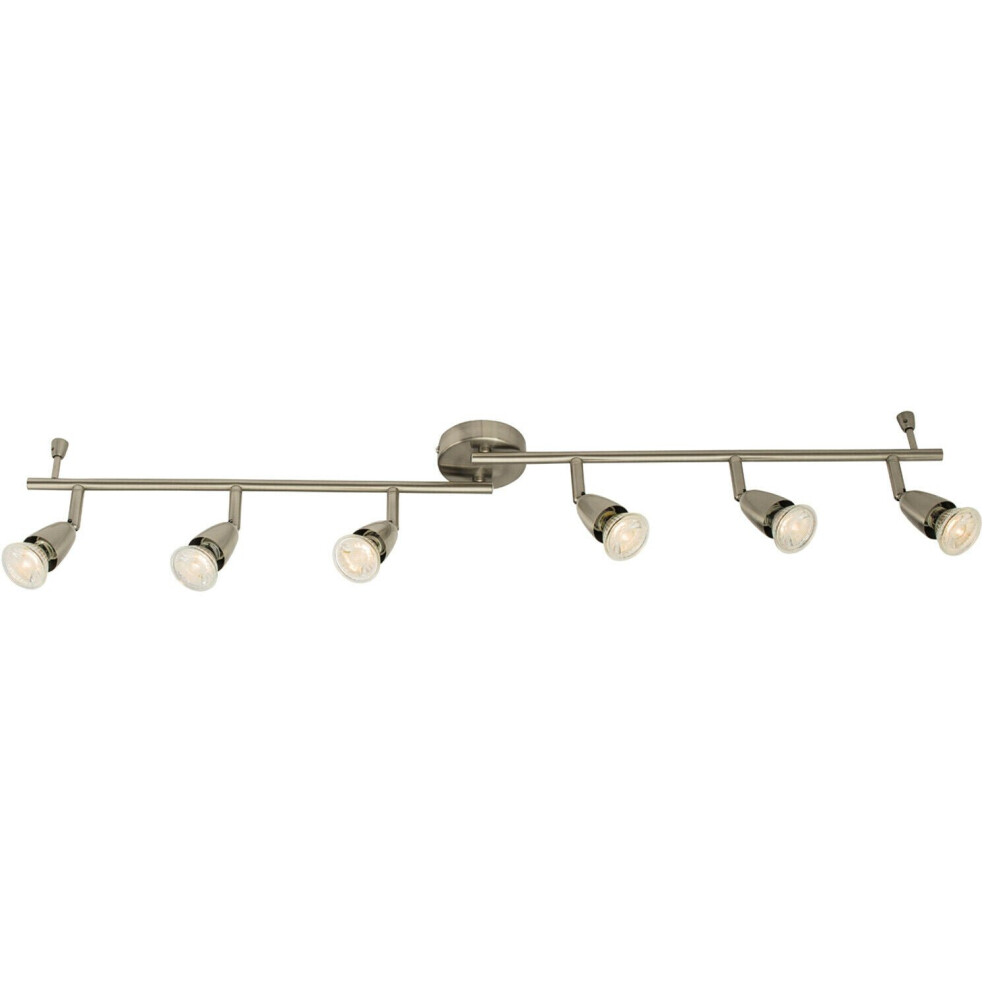 Loops Adjustable Ceiling Spot Satin Nickel 6 Bar Down Modern Lamp Light