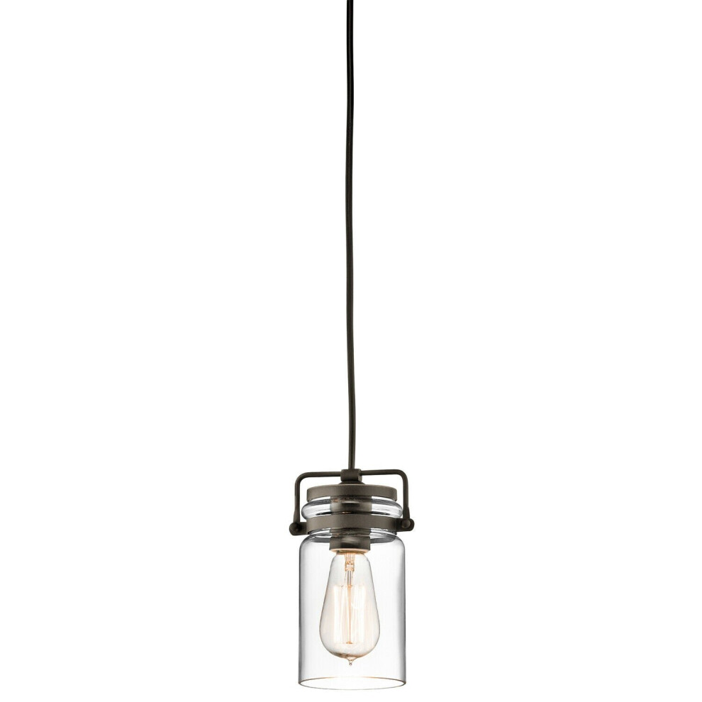 Loops 1 Bulb Ceiling Pendant Light Fitting Olde Bronze Led E27 60W Bulb