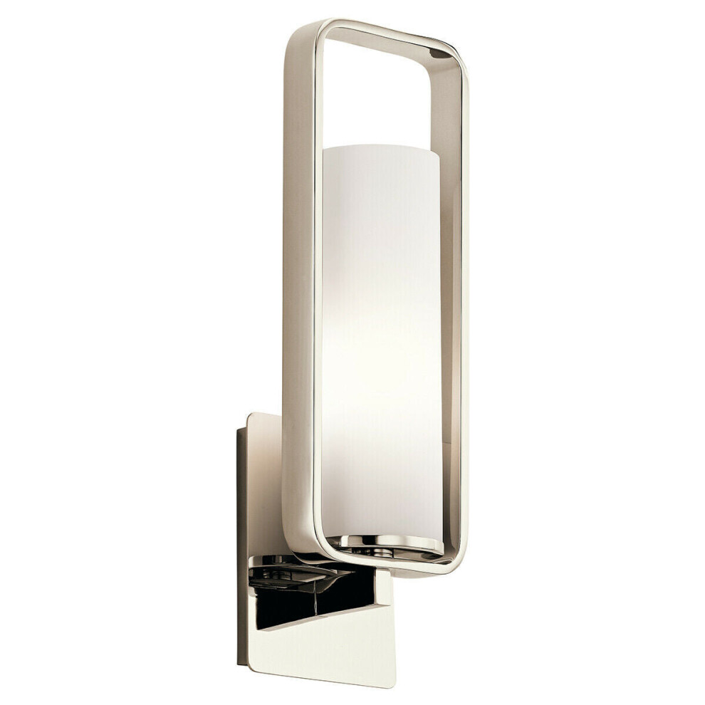 Loops Wall Light Sconce Highly Polished Nickel Finish Led E27 60W Bulb D01657