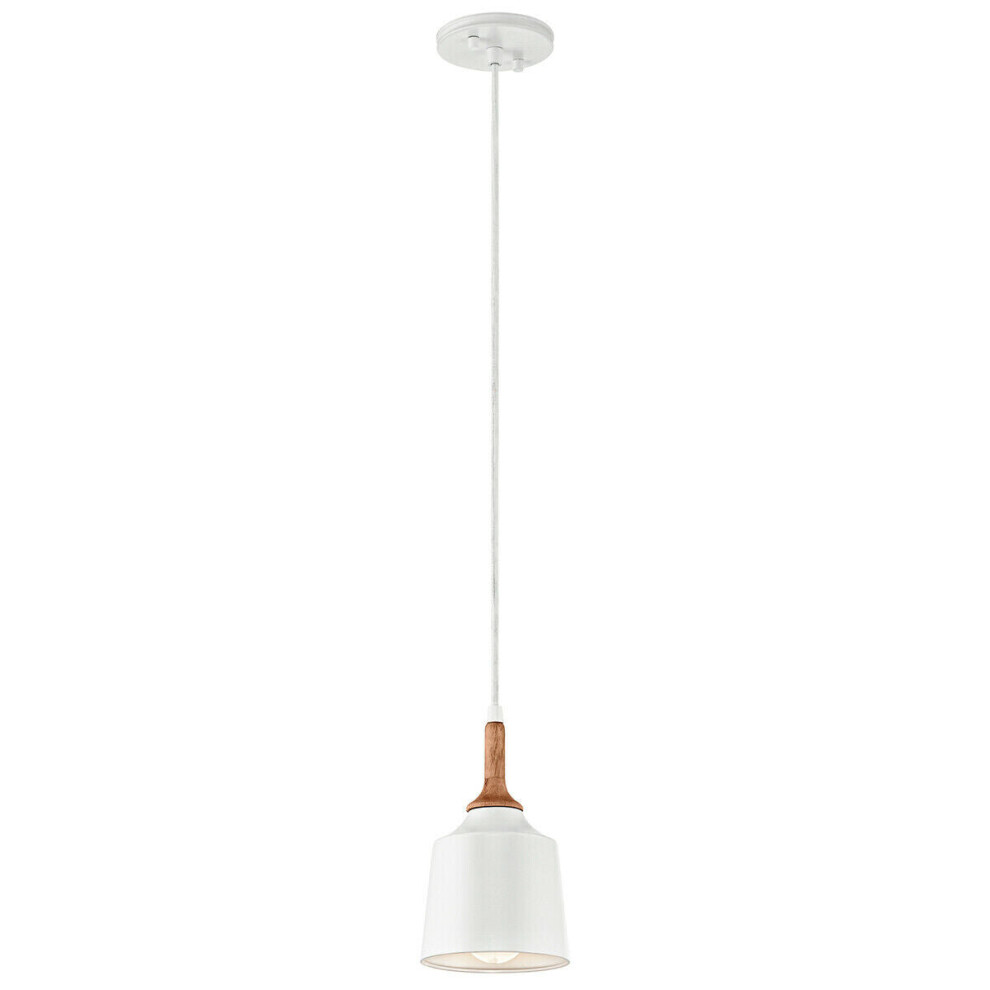 Loops 1 Bulb Ceiling Pendant Light Fitting White Led E27 60W Bulb