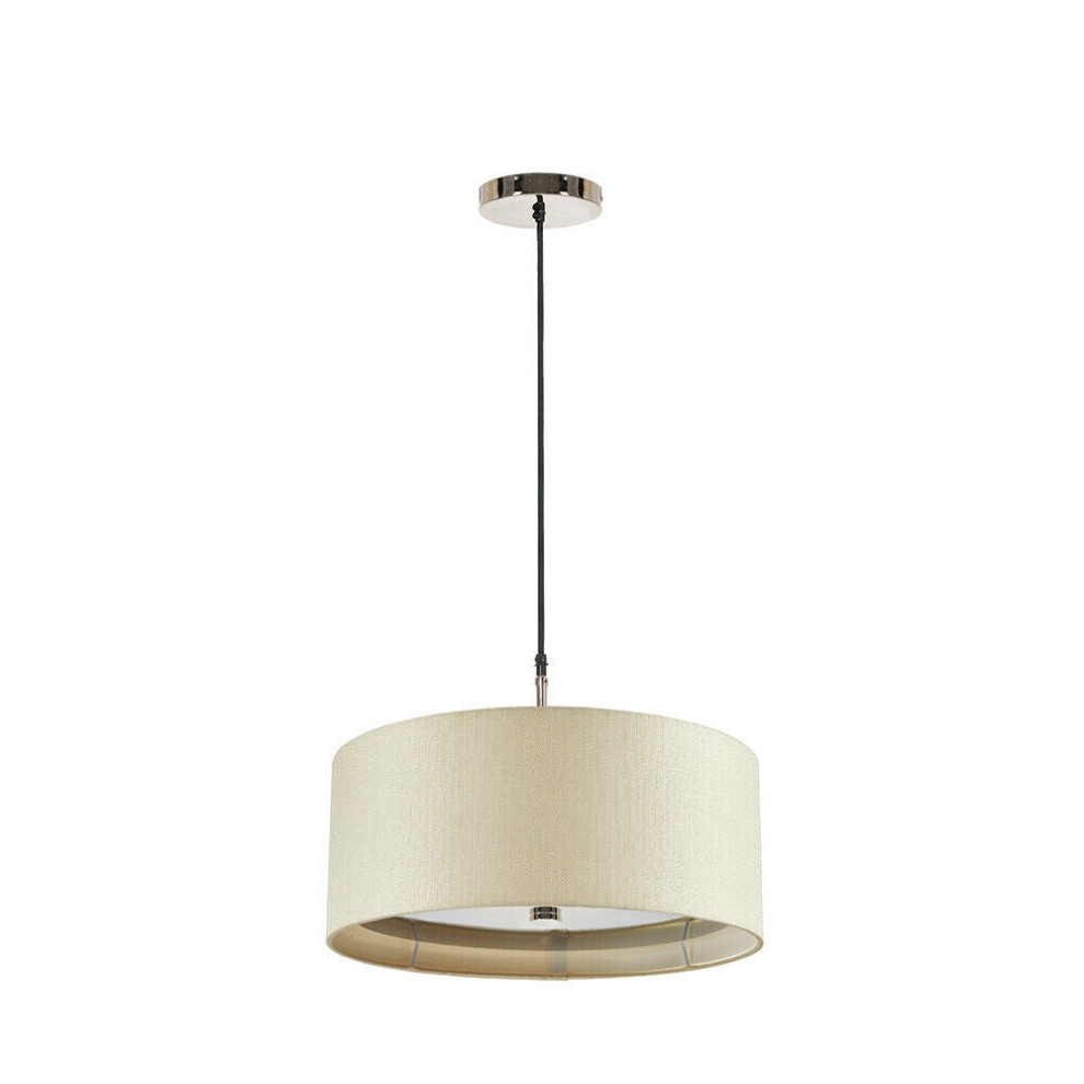Loops 3 Bulb Ceiling Pendant Fitting Led E27 60W Bulb Light/Cream