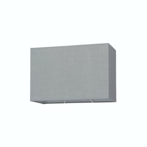 Loops Straight Sided Rectangle Lamp Shade Grey Cotton Fabric 40W E27 or B22 GLS