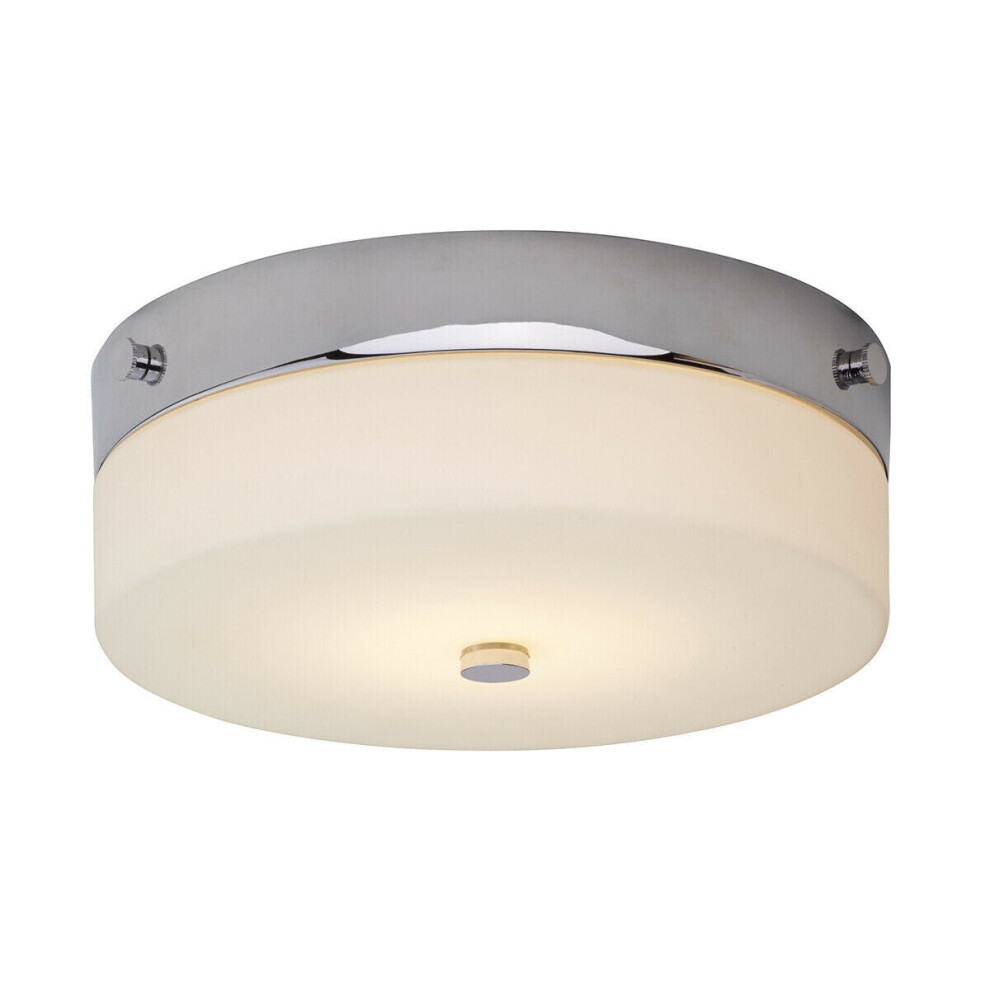 Loops 1 Bulb Flush Light Low Ceiling Polished Chrome Led Gx53 9W Bulb