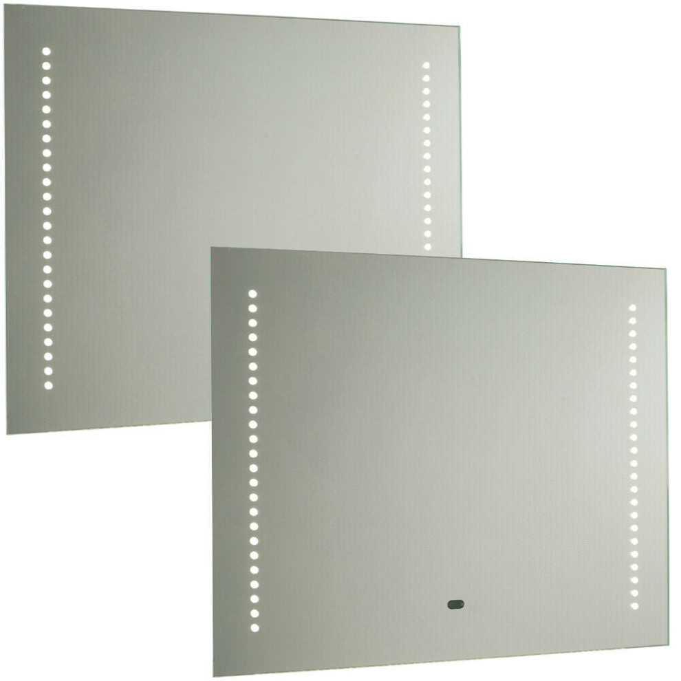 Loops 2 Pack Ip44 Led Bathroom Mirror 50Cm X 60Cm Vanity Light Ir Switch Shaver Socket