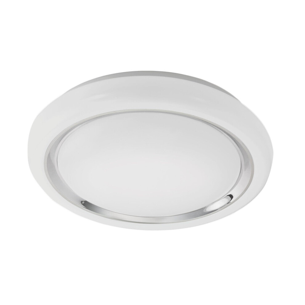 Loops Wall Flush Ceiling Colour Shade Chrome Plastic Bulb Led 23W Light/White