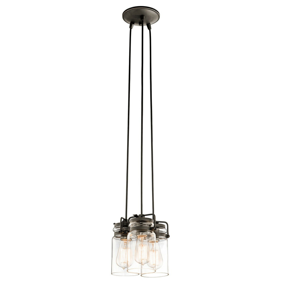 Loops Light/Bronze Bulb Ceiling Pendant Fitting Olde Led E27 60W Bulb Size 3